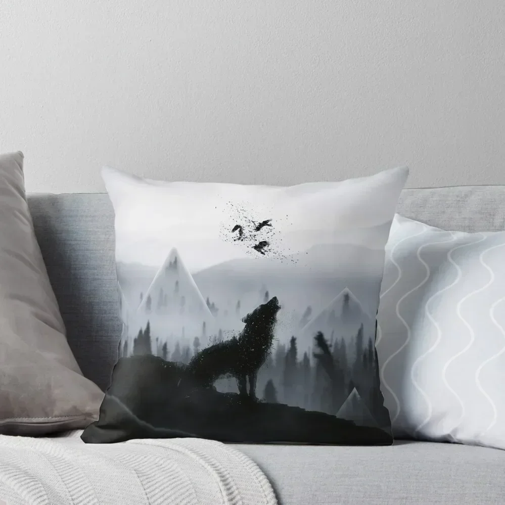 The Lone Wolf Throw Pillow christmas decorations for home 2025 Pillow Cases Decorative pillow