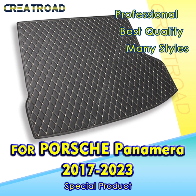 Car trunk mat for Porsche Panamera 2017 2018 2019 2020 2021 2022 2023 cargo liner carpet interior accessories cover