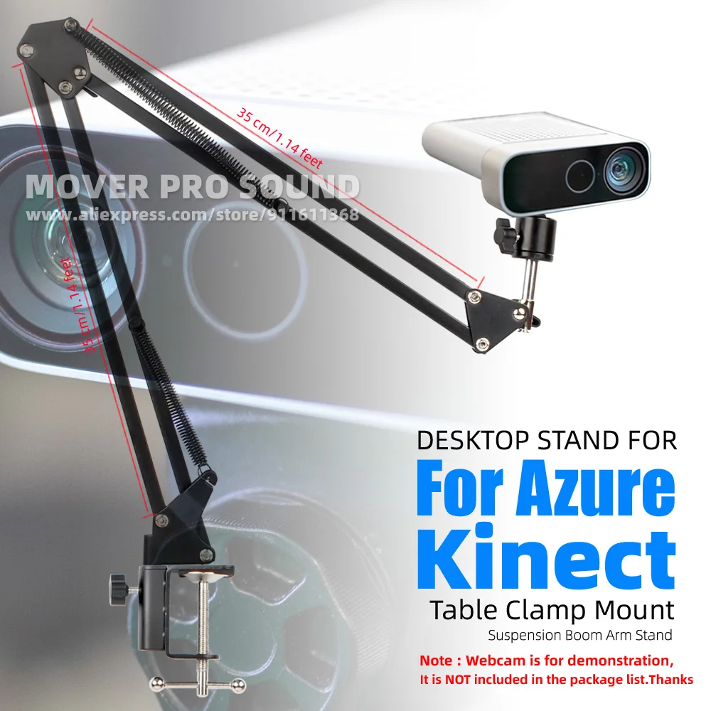 Replacement For Microsoft Azure Kinect DK Developer Kit Sensor Stand Tabletop Mount Digital Depth Camera Holder Boom Arm Bracket