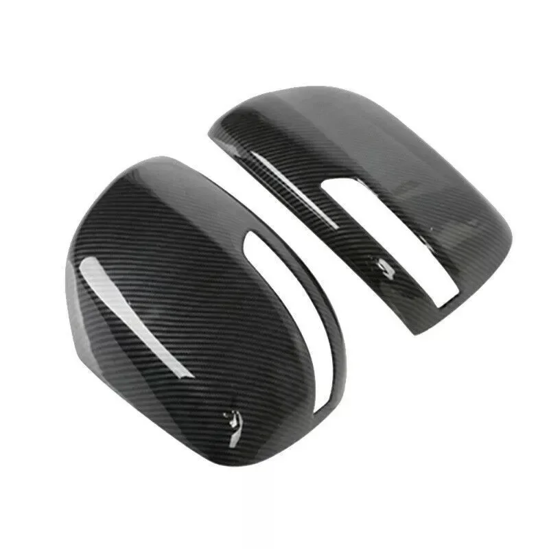 

⭐Genuine⭐ Protective Cover Carbon Fiber Chrome Silver Door Mirror Cover For Toyota Land Cruiser LC200 Prado FJ150 150 2010-2021