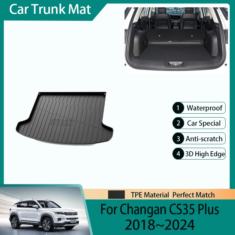 

Car Trunk Storage Mats For Changan CS35 Plus 2018 2019 2020~2024 TPE Dirt-resistant Rear Trunk Pads Covers Rugs Auto Accessories