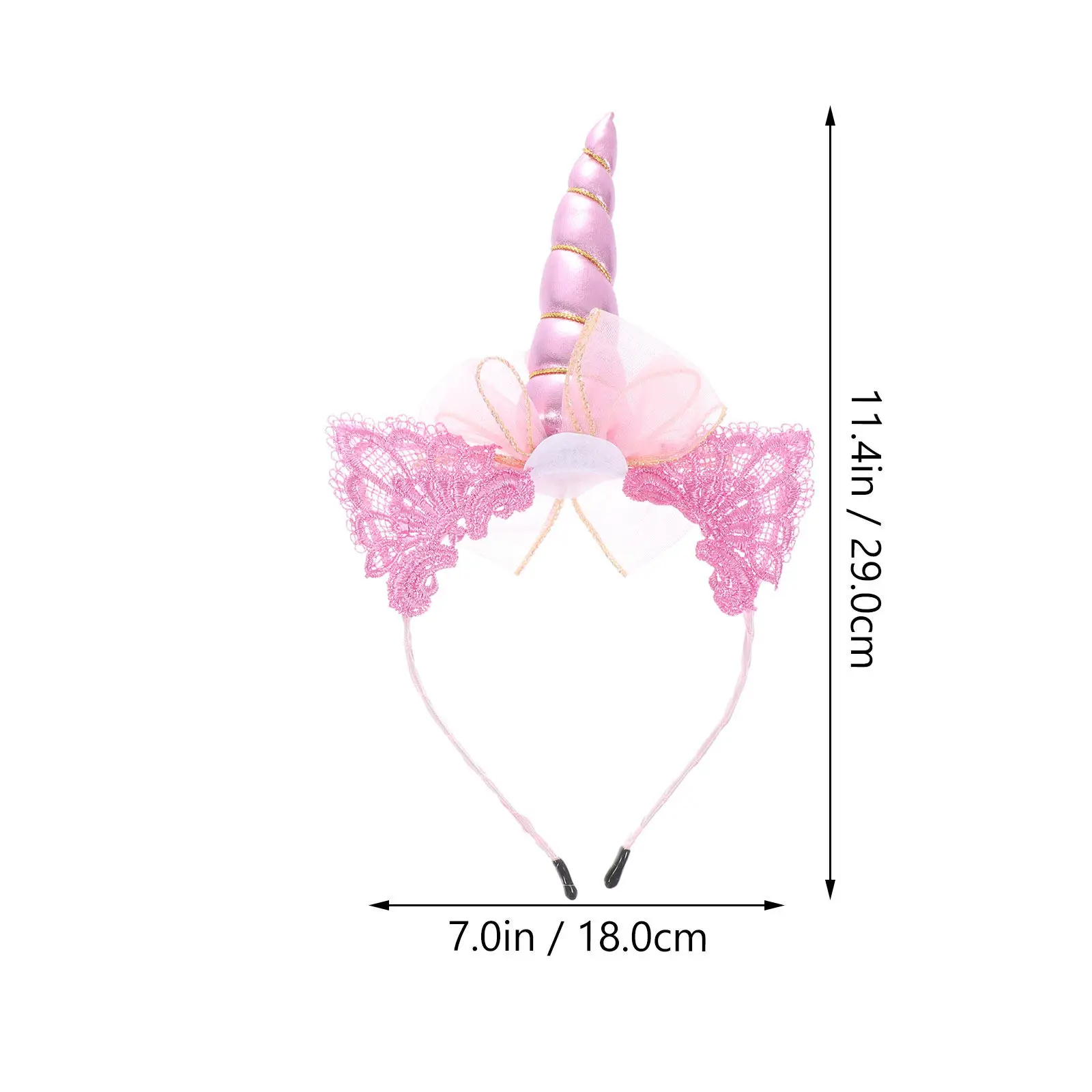 2Pcs Unicorn Design Headbands Premium Cloth Hair Hoops Lovely Party Headdress Kids Hairband Costume Photography Prop Gift