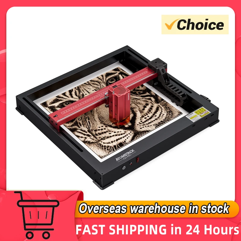 ATOMSTACK A24Pro Laser Engraver 20W Laser Module 370x310mm Engraving Area Expandable Installation Free DIY Engraving Cutting