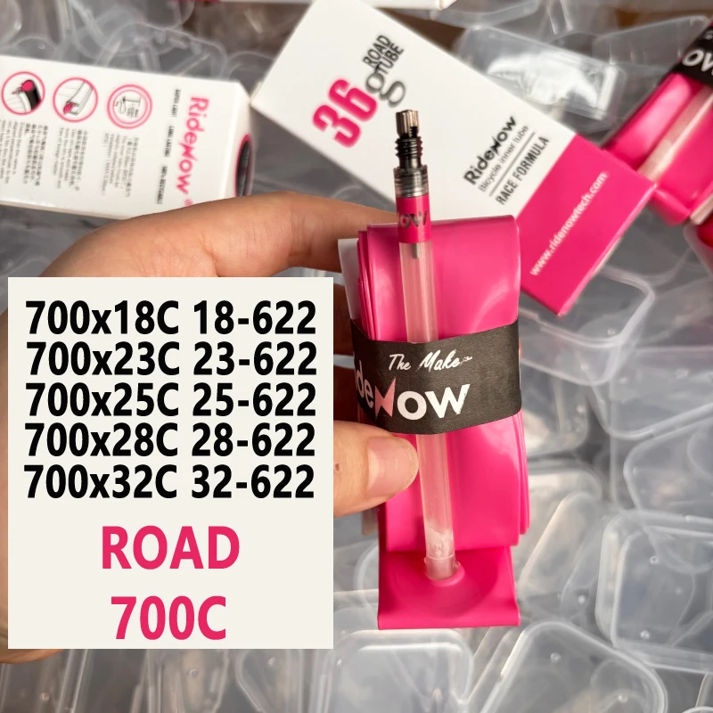 1/2/4/8 Stück Ridenow Leuchtender Schlauch 700c Rennrad-Schlauch mit Leuchtventilkappe Ultraleicht 36g Reifen Französisches Ventil 45/65/85mm – Detail 2