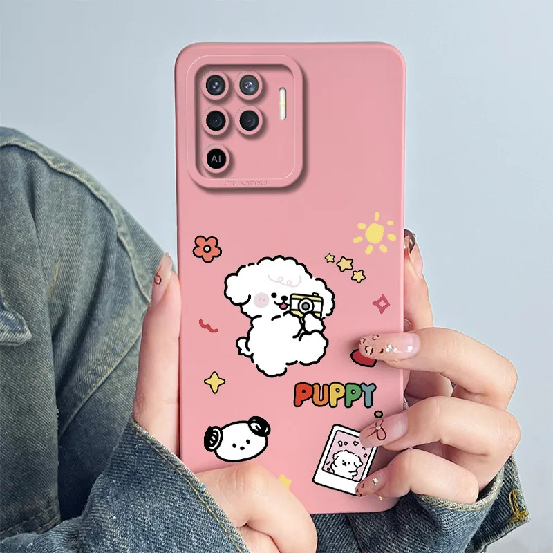 For OPPO A94 4G / F19 Pro Phone Case CPH2203 CPH2285 Cover Soft Silicone Sweet Painted Cartoon Shell Lovely Printed Coque Casing