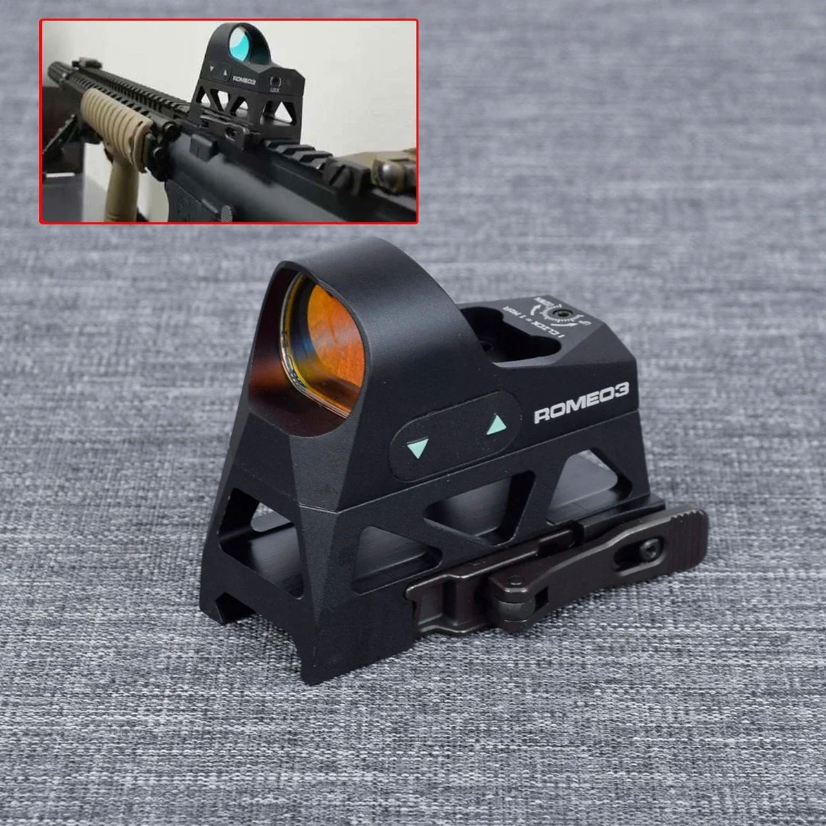 

Tactical Romeo3 Red Dot Sight 1x25 Reflector Sight Is Suitable For 20mm Picatinny QD-Mounted Rifle Carbine Hunting