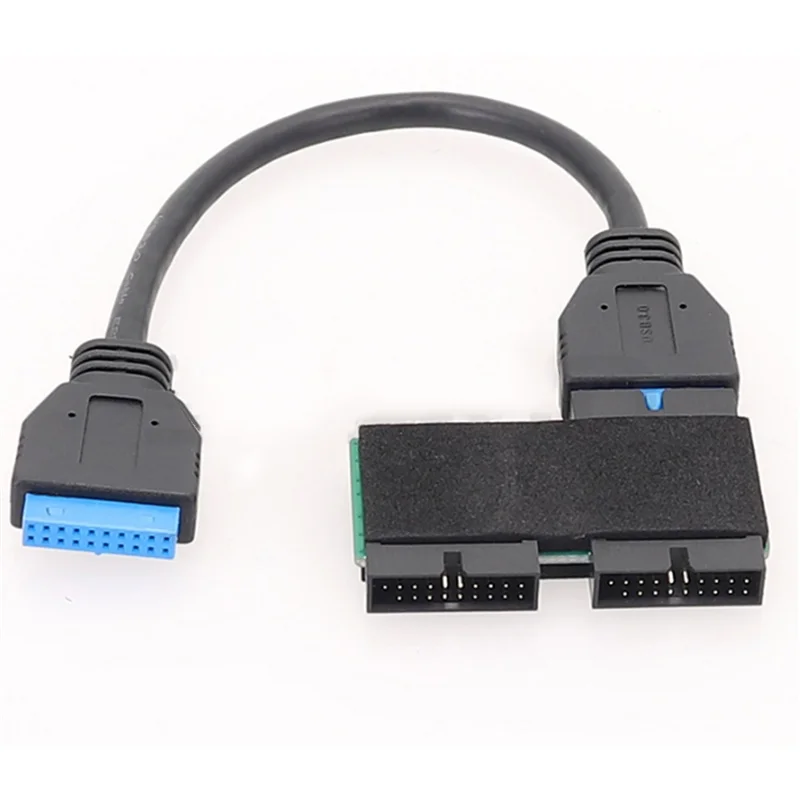 -FDDT Usb 3.0 19Pin 1 To 2 HUB With Chip And Modular Cable Design USB 19Pin HUB Motherboard 19Pin USB3.0 Data Extension Cable
