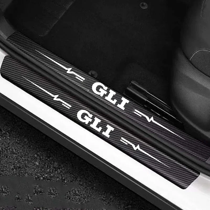 Car Door Sill Protector Stickers For Volkswagen GLI Logo GTI RLINE Golf Passat POLO Tiguan Jetta Anti-Scratch Threshold