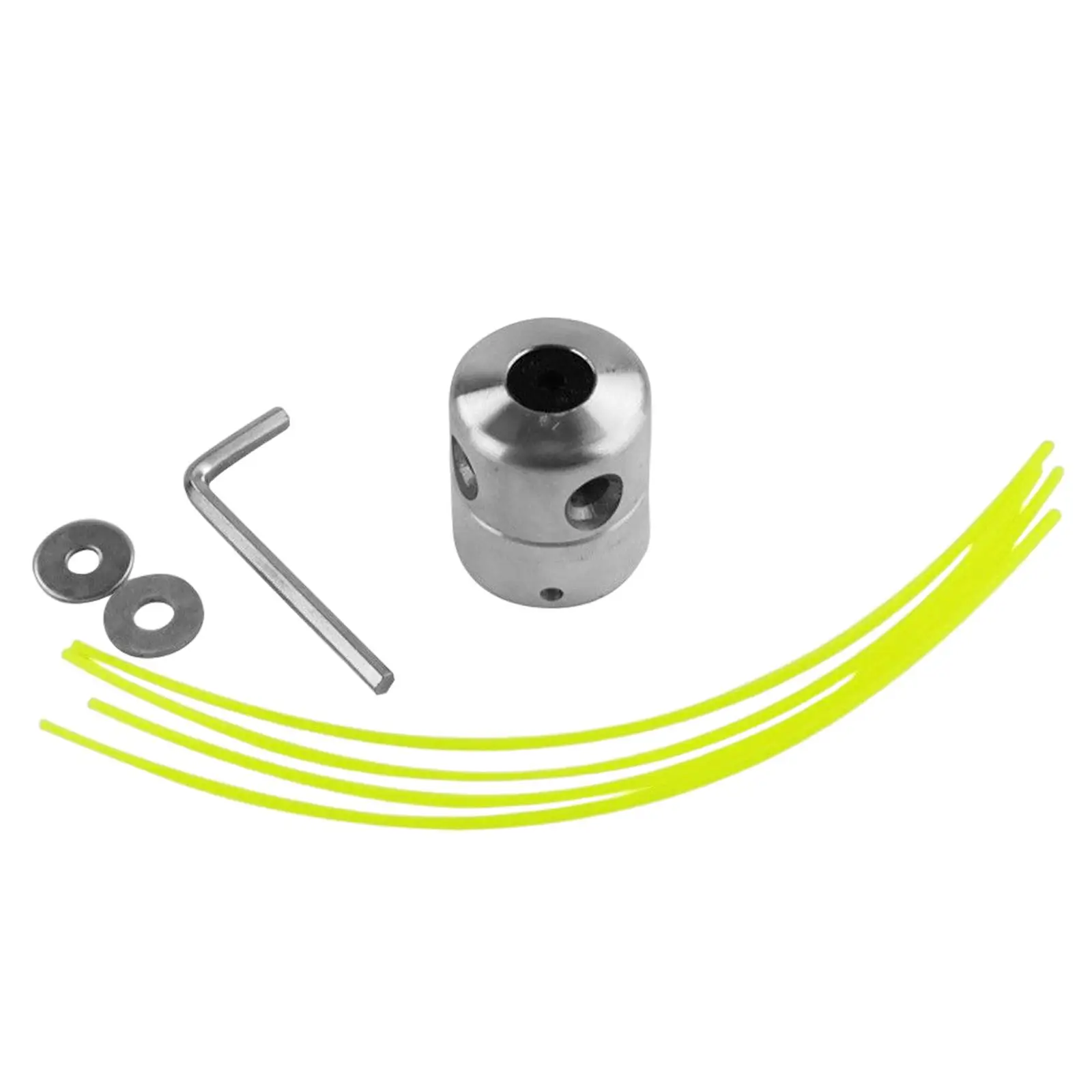 Aluminum Grass Trimmer Head with Four Lines Replacement for Gasoline Brush Cutter Universal Use