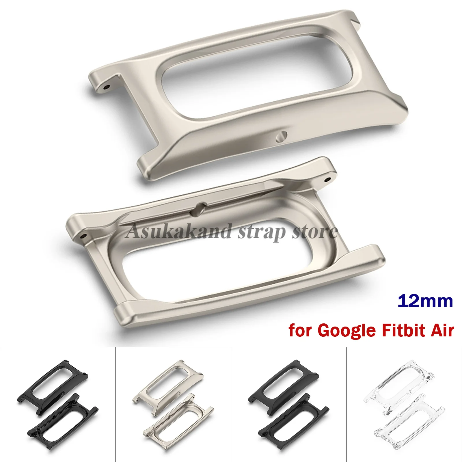For Google Fitbit Air Watch Band Strap 12mm Inner Lug Adapter Case Connector Conversion Adapter MultiColor Replacement Connects