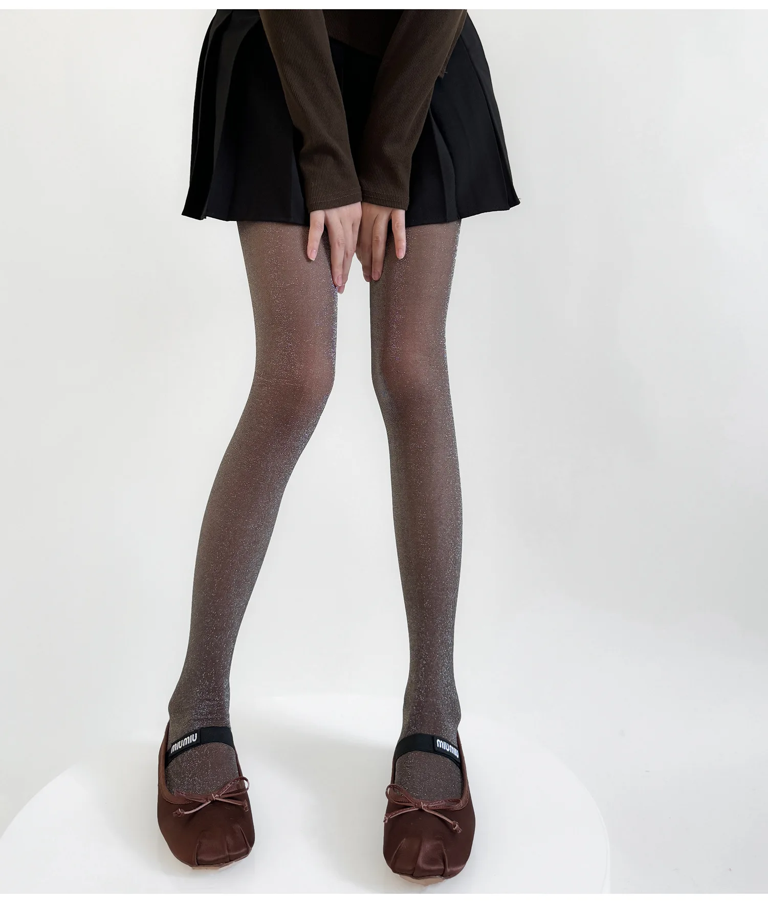 Fashion Grey Sexy Pearlescent Ladies' Pantyhose Shiny Thin Highly Elastic Glittering Silver Thread Hottie Sexy Tights Wholesale
