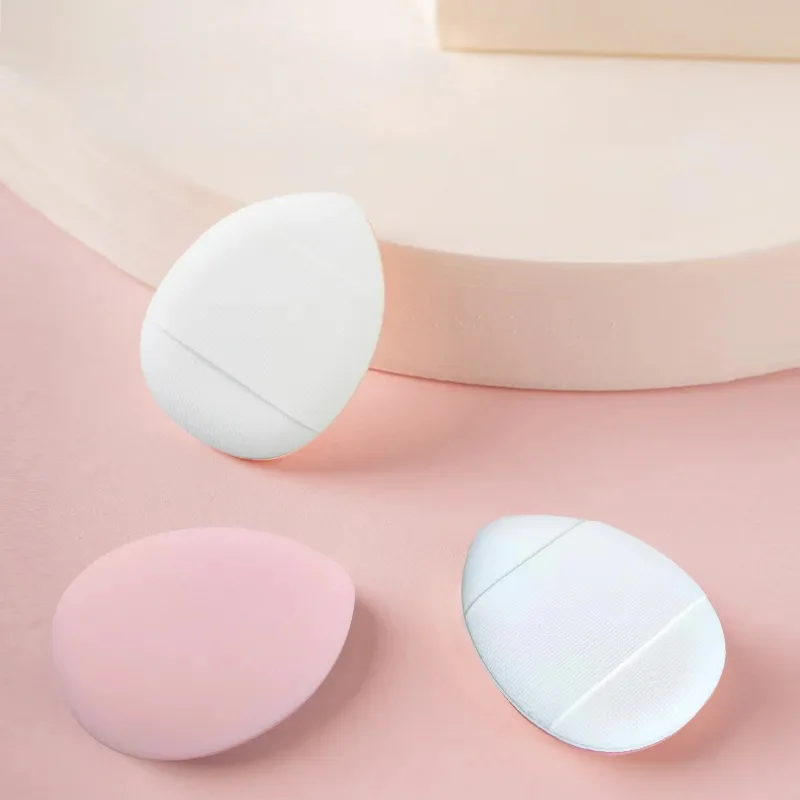 Mini set di soffio di polvere per la punta delle dita (rosa) - Cuscinetti per dita in spugna per applicatore di fondotinta e correttore di precisione ​