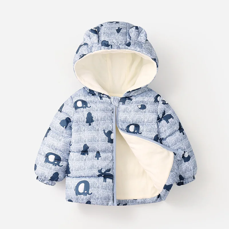 

Thick short winter hooded warm coat for boys and girls