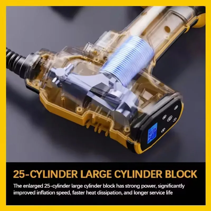 DEWALT 2026 Cordless Electric Tire Inflator Automatic Air Compressor with Digital Pressure Gauge for Car Bike - Battery Powered