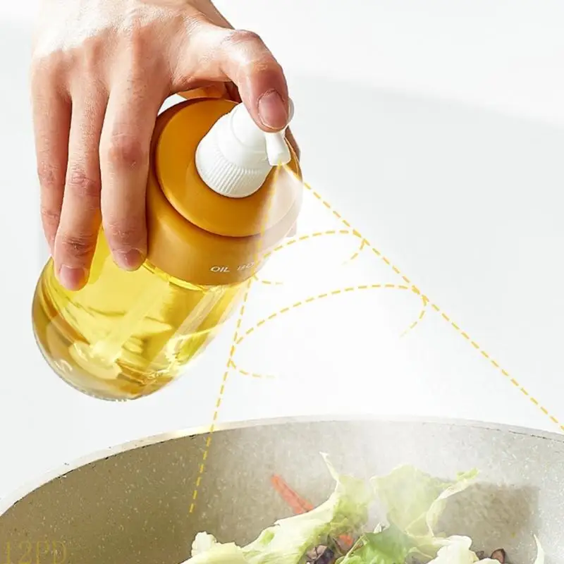 12PD Refillable Oil Sprays Bottle Leakproof Glass Construction Heat Resistant Oil Atomizer For Air Fryers Baking And Barbecue