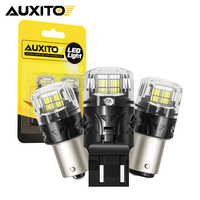 AUXITO 2x T20 7440 7443 W21/5W LED Bulbs Canbus High Power 1156 BA15S P21W 1157 BAY15D P21/5W LED DRL Car Position Parking Light