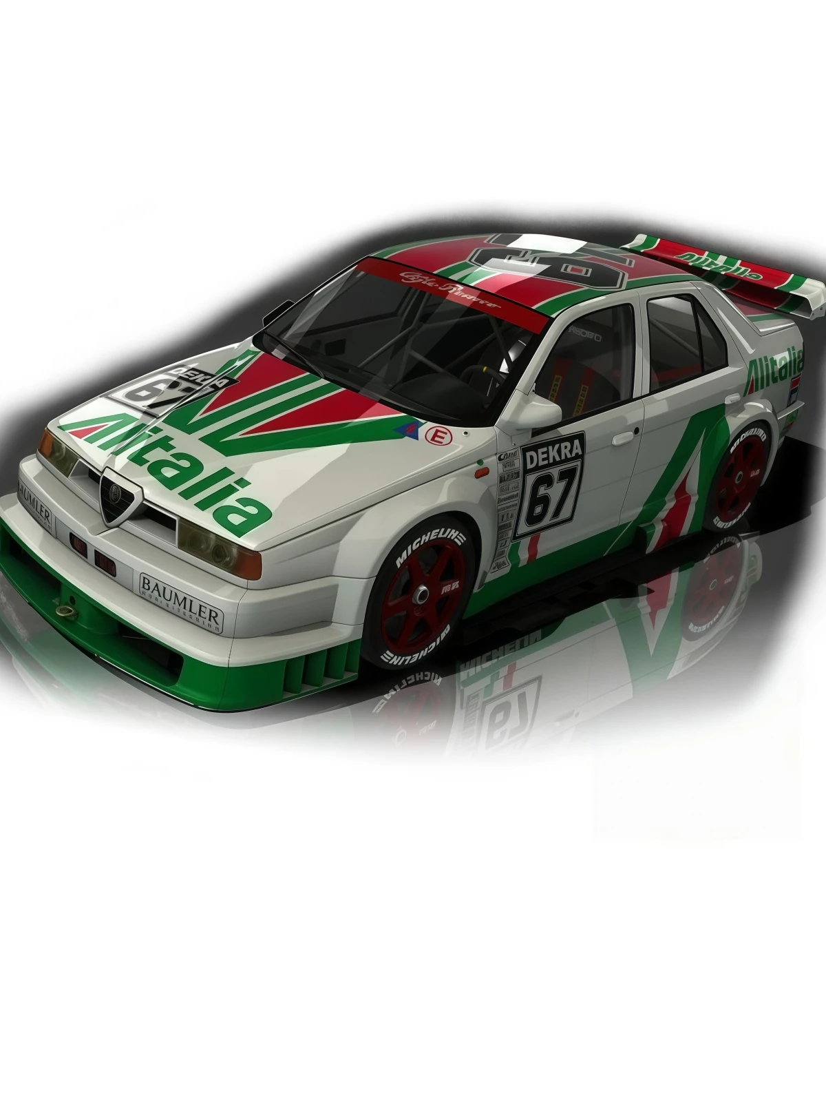 1:10 Romeo 155 Unpainted Clear Polycarbonate Body Shell 190mm, 3D Printed Spoiler and Mirrors, RC Scale Touring Upgrade Parts