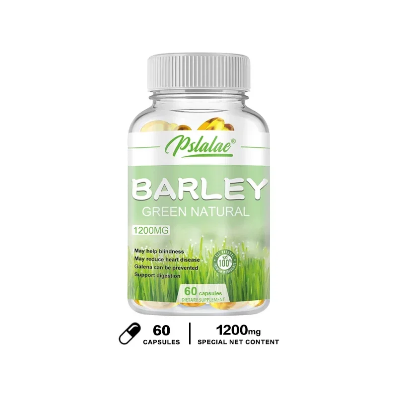 Barley Grass Capsules - Rich in Vitamins & Fiber, Antioxidants, Immune System, Digestion & Heart Health, Cardiovascular Health S