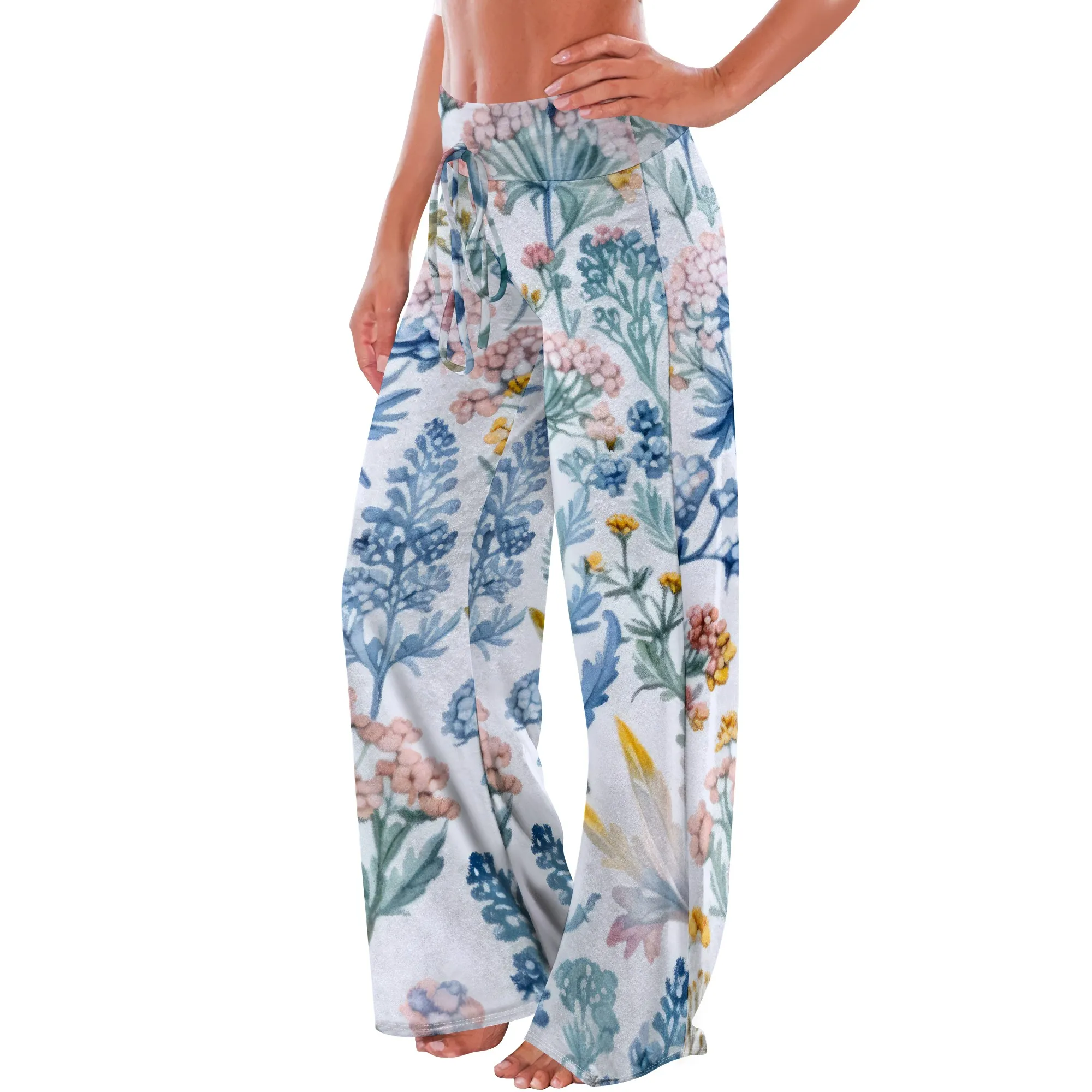 

Women's High Waist Wide Leg Lounge Pants – Soft Drawstring Yoga & Casual Wear for Home, Travel & Workout (XS-3XL)