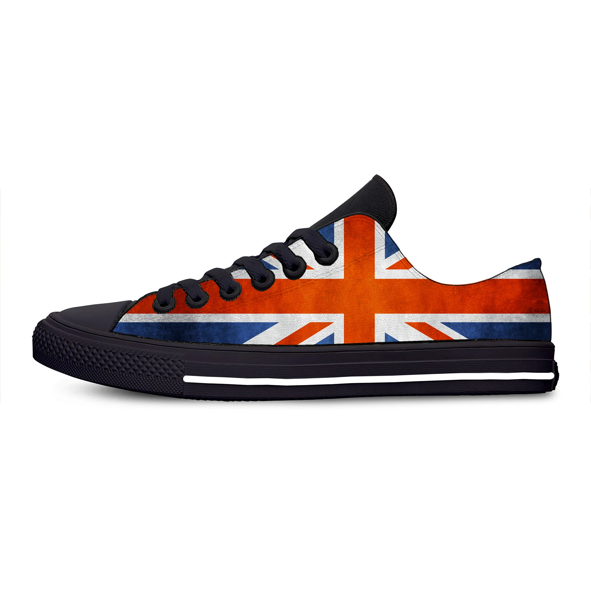 Britain British UK Flag Union Jack United Kingdom Casual Cloth Shoes Low Top Lightweight Breathable 3D Print Men women Sneakers