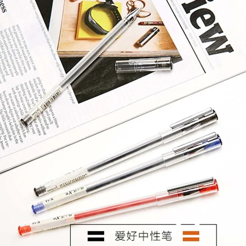 

12Pcs/Set 0.5mm Gel Pens Cute Gel Black Blue Ink Pens for School Office Student Exam Writing Stationary Supplies