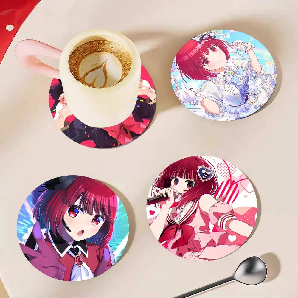 Anime Arima K-kana Wooden Coasters Heat-resistant And Non-slip Suitable For Restaurants And Cafes And Make Great Holiday Gifts