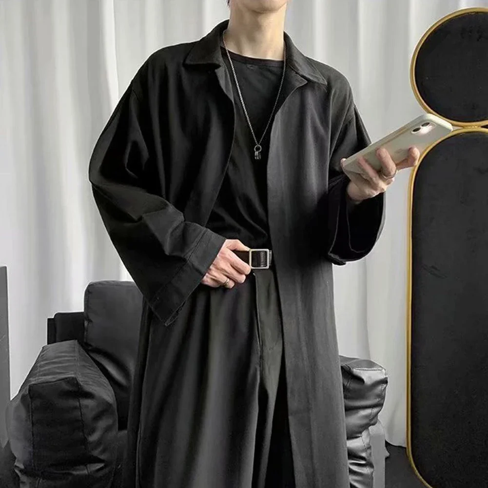 

Hot New Stylish Fashion Coat Streetwear Style Cardigan Casual Streetwear Cape Long Trench Coat Men Cloak Abrigo