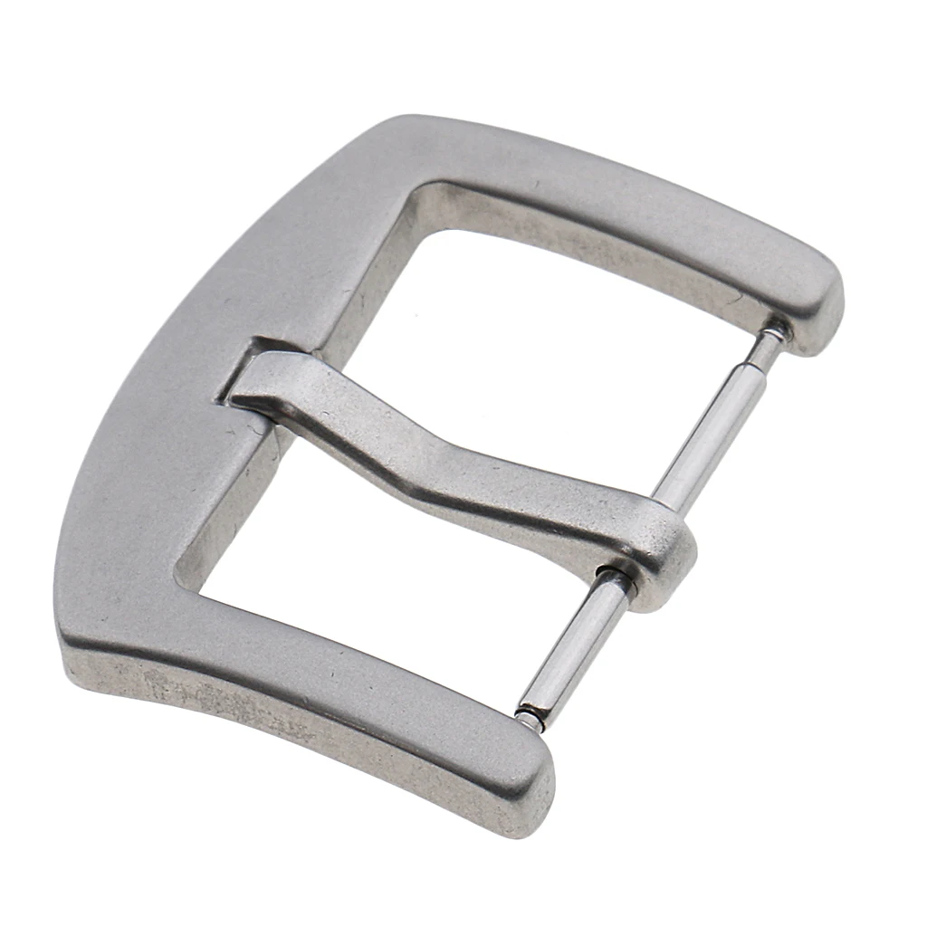 Compatible with 16mm-24mm Matte Finished Stainless Steel Spring Bar Watch Strap Bands Buckle