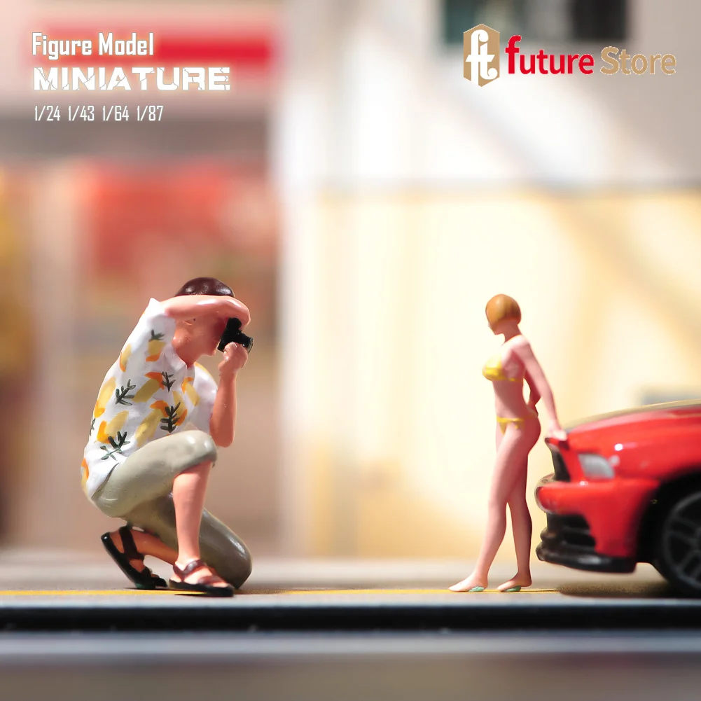 

Resin 3D Print 1/87 1/64 1/43 1/24 Male photographer Photo Taking Man Figure Model Creative Photography Display Collection Decor