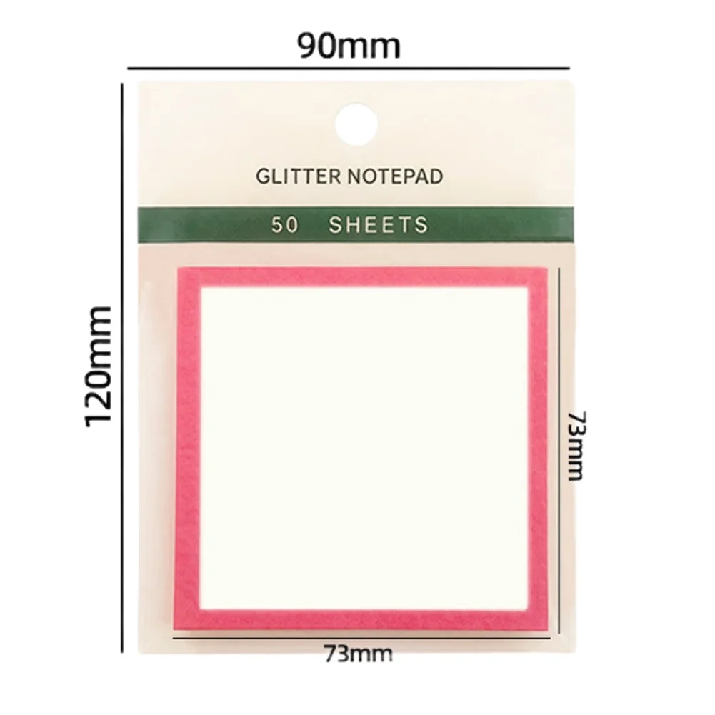 Glitter Memo Pads with Transparent Sparkle Effect and Strong Hold for Temporary Placement and Easy Repositioning