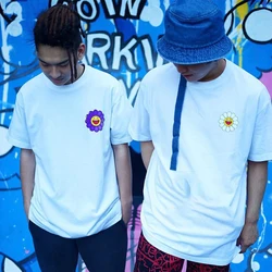 (Uniqlo) Takashi Murakami SunflowerMen Streetwear Oversized T-shirts Band Cotton Tshirt  Tees Women Cotton Tshir tMen Clothing