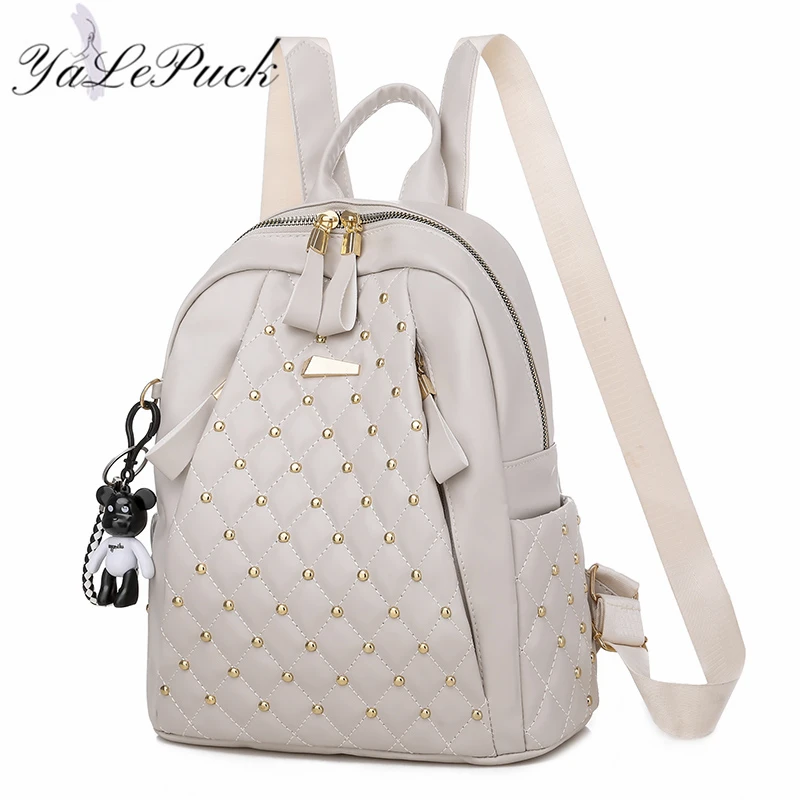 Mochila Vintage de cuero de alta calidad para mujer, morral de viaje, bolsos de hombro, mochilas escolares, mochila femenina