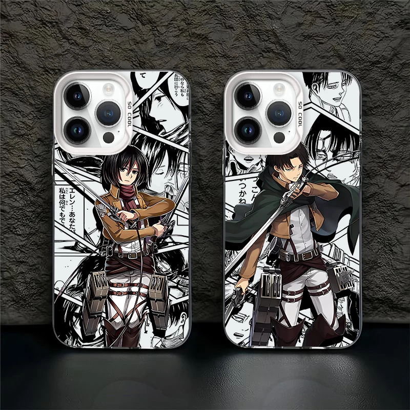 Demon Attack on Titan Anime Phone Case For iPhone 15 14 13 12 11 Pro Max Mini X XR XS SE 8 7 Plus Colorful Cover Silicone Soft