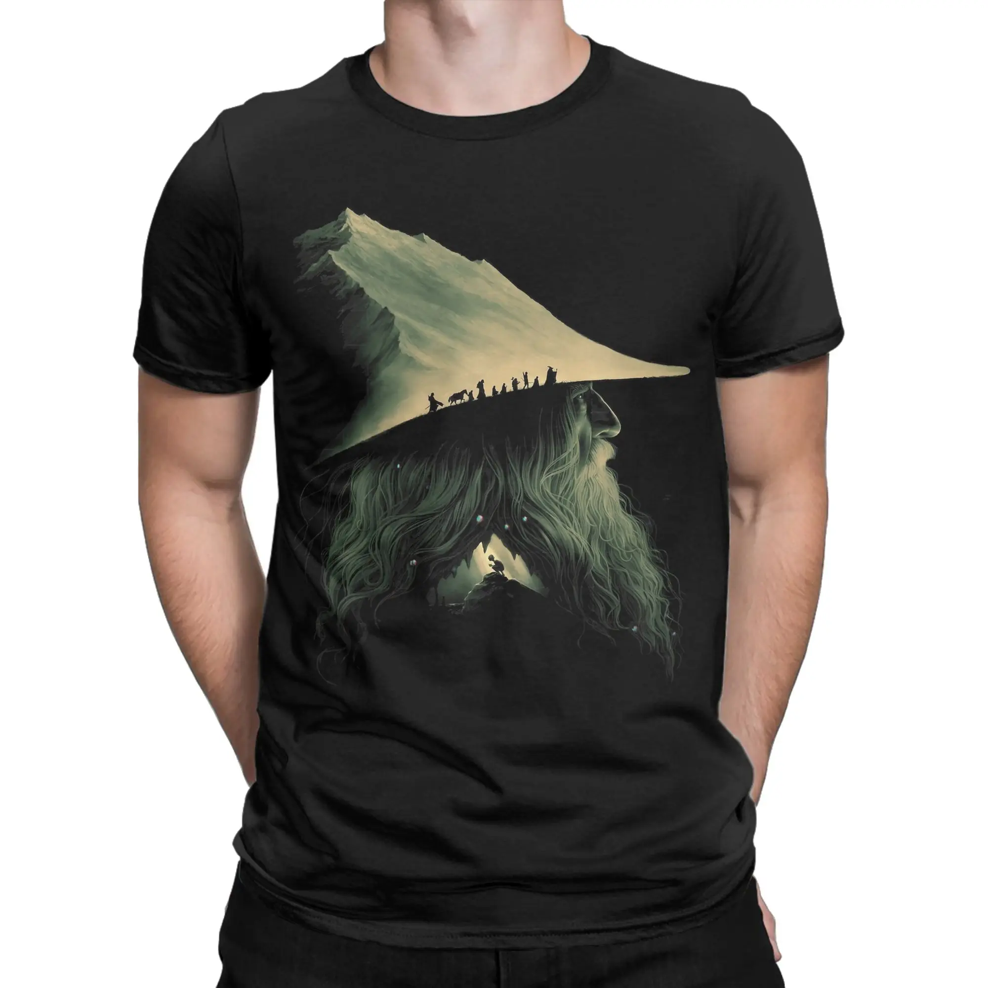 L-Lords Of The R-Rings T-Shirt Men  Fashion Pure Cotton Tee Shirt Round Neck Short Sleeve T Shirts Gift Tops