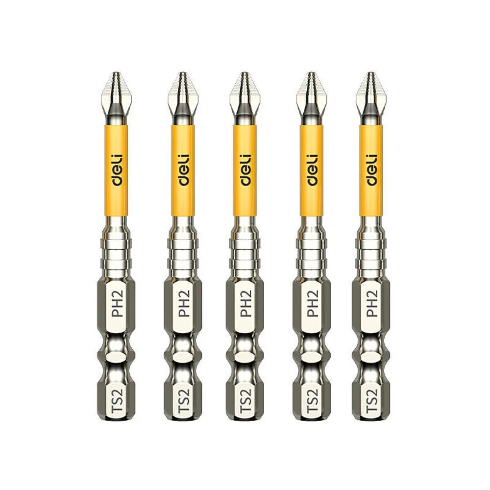 

5/6pcs Non-Slip Impact Batch Head High Torque Strong Magnetic Cross Head Bit Waterproof Hardness Ph2 Screwdriver Bits Set