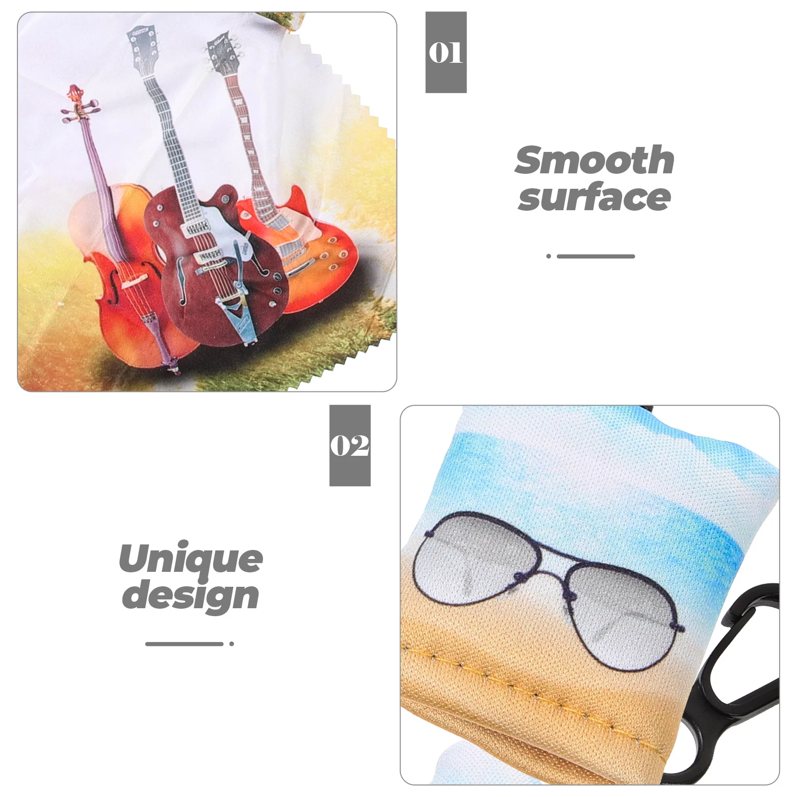 3 Pcs Keychain Glasses Cloth Electronic Gadgets Wipes Portable Metal Eye Wiper Screen Eyeglasses Cleaning Cloths