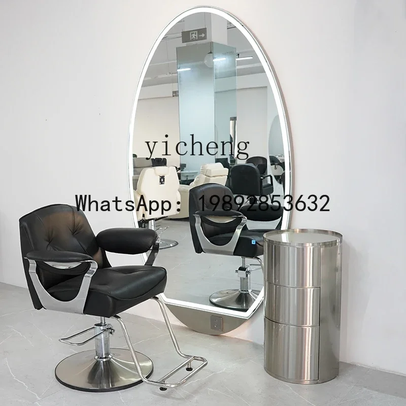 L21-  high-end hair salon mirror table hair cutting mirror cabinet floor mirror wall-mounted hair salon special chair