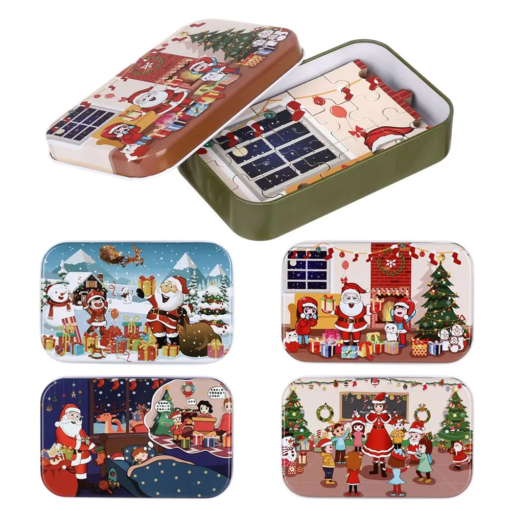 

Christmas Gift DIY Intelligence Handmade Kids Toy Christmas Puzzle Jigsaw Puzzle Santa Claus