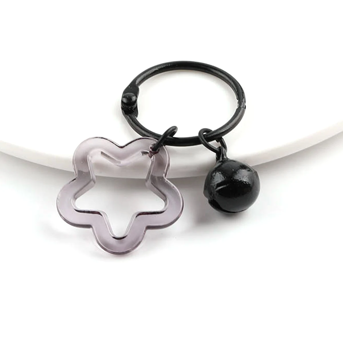 Bunte Hakenverschlüsse, Clips, Glocke, Acryl, Blume, klassisch, für Schlüsselanhänger, Tasche, Schmuck, DIY, 55 x 30 mm – Detail 4
