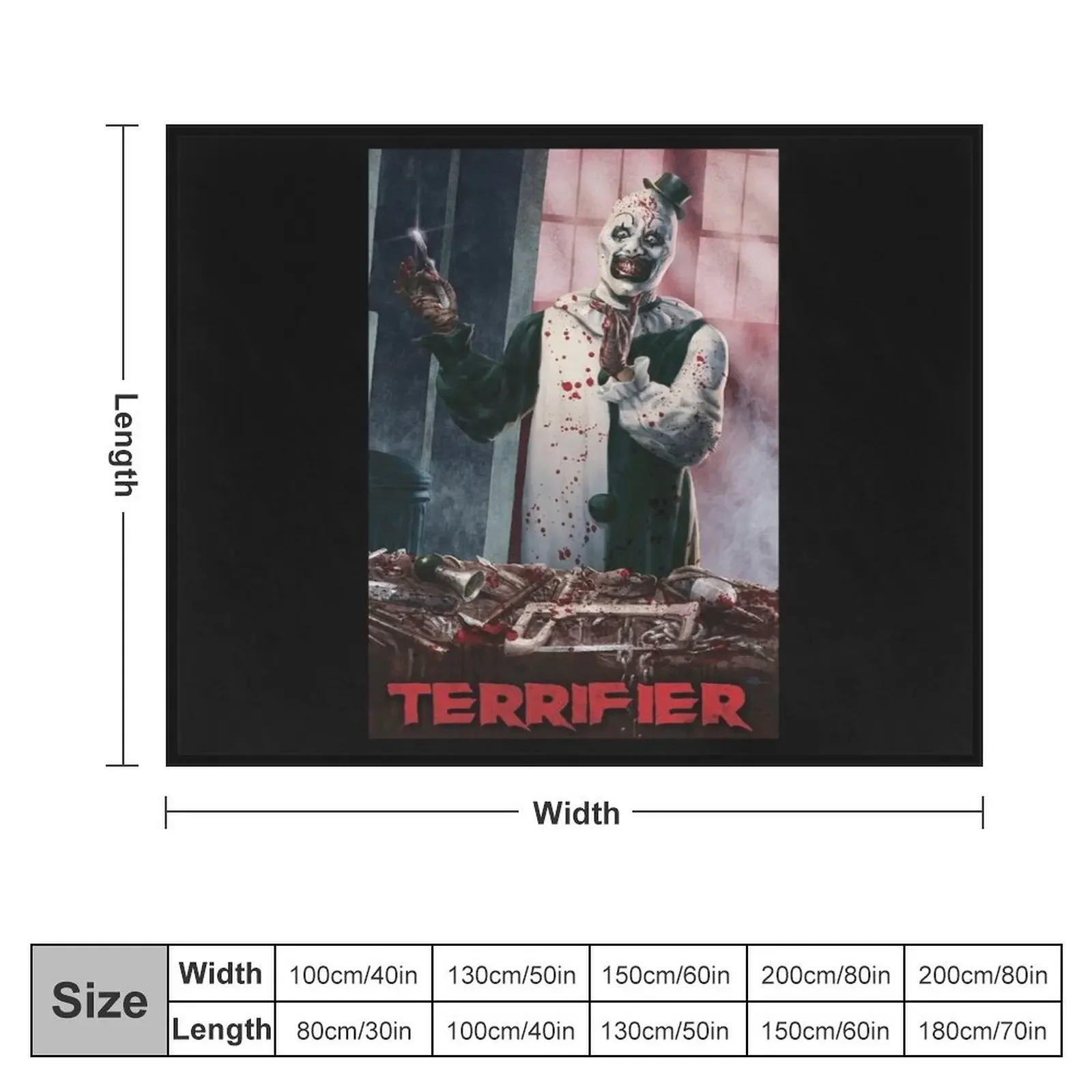 Terrifier movie horror art the clown poster film Throw Blanket For Sofa Thin Soft Beds Blankets