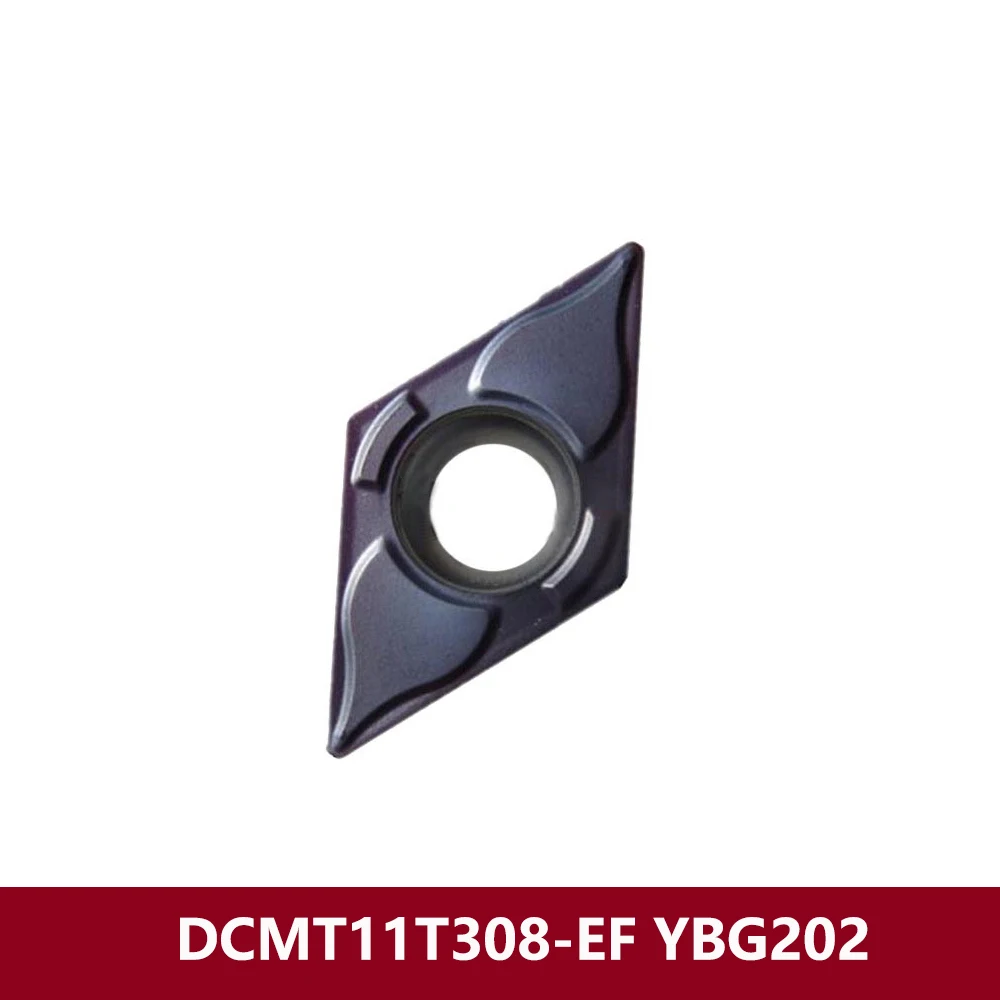 

Original DCMT11T308-EF YBG202 DCMT3(2.5)2-EF Carbide Inserts DCMT11T308 DCMT 11T308 EF DCMT11T3 CNC Lathe Cutter Holder Tools