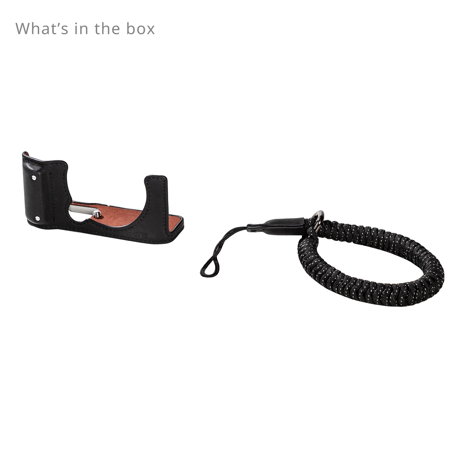 SmallRig Camera lederen halve kofferset voor FUJIFILM X-M5 met polsband Retrostijl met 1/4”-20 schroefdraadgat bruin/zwart