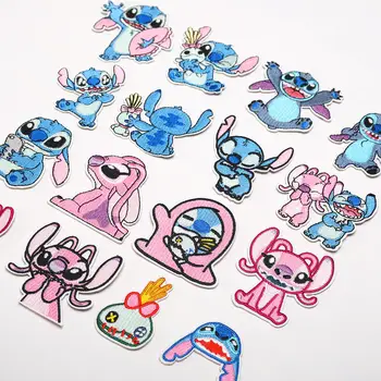 16 片裝動畫史迪奇可愛迪士尼外星狗熨燙刺繡貼片,適用於縫製兒童服裝、牛仔褲、DIY 服裝、外套、帽子貼花 10 最佳銷售 外星人補丁 - №7