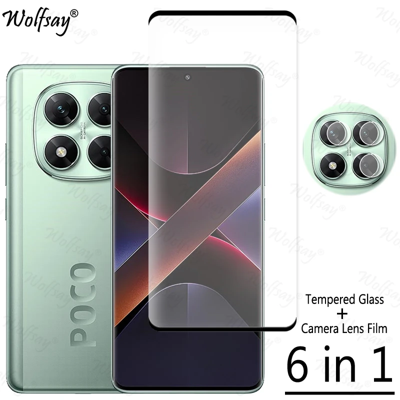 Full Cover Tempered Glass For Xiaomi Poco X7 Screen Protector For Poco X7 5G Camera Lens Film Glass For Poco X7 Glass 6.67 inch