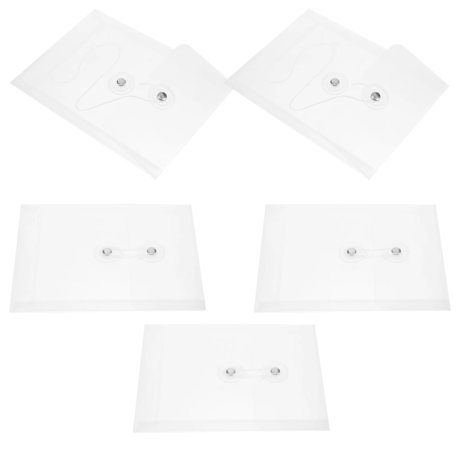 

5 Pcs File Storage Bag Clear Envelope Waterproof Plastic Document Work Folder A6 Mini Vertical Transparent Multi