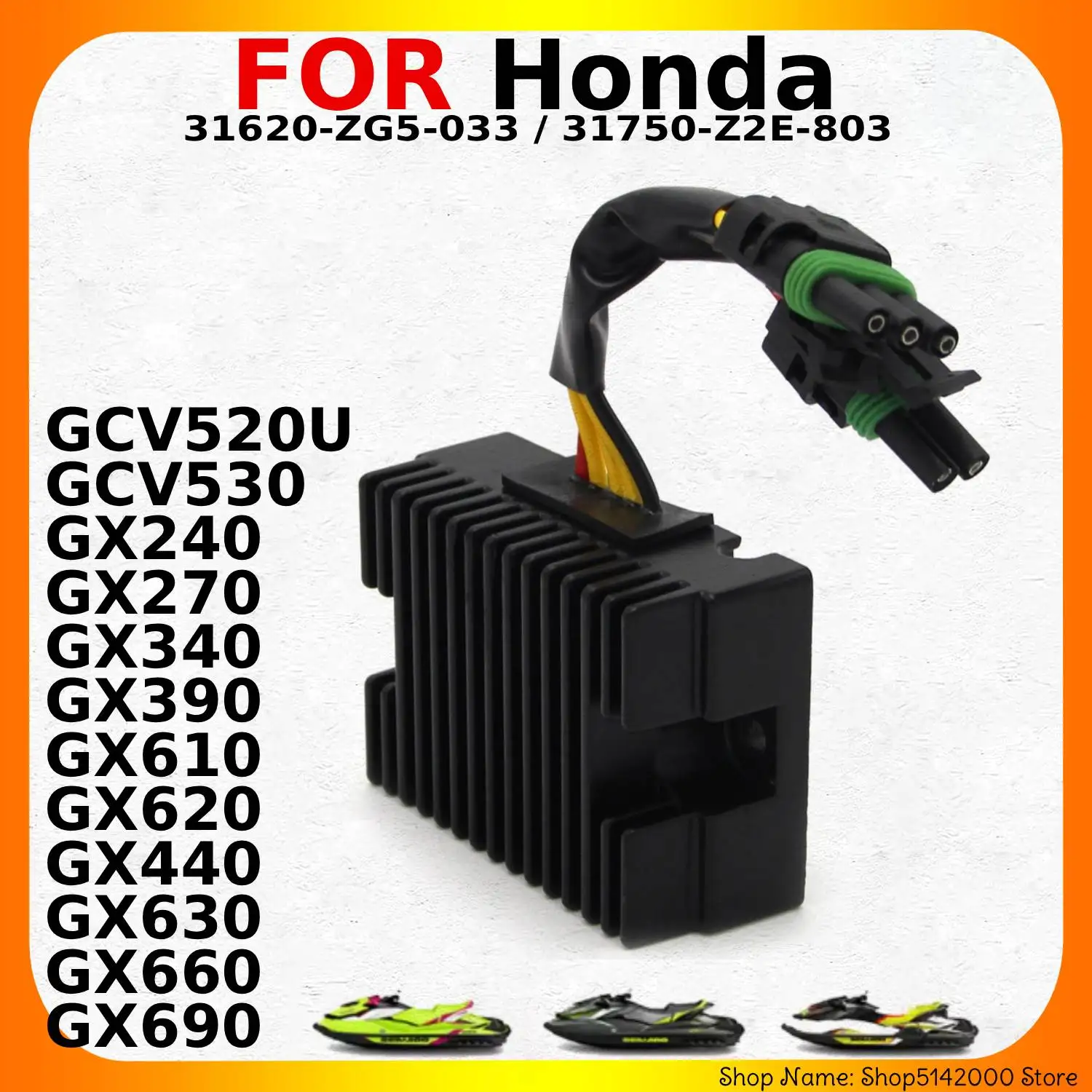 sea-doo-gsx-rfi-gti-le-rfi-gtx-di-gtx-lrv-di-rx-スポーツスター-278001554-2ストロークパーソナルウォータークラフト用電圧レギュレーター整流器
