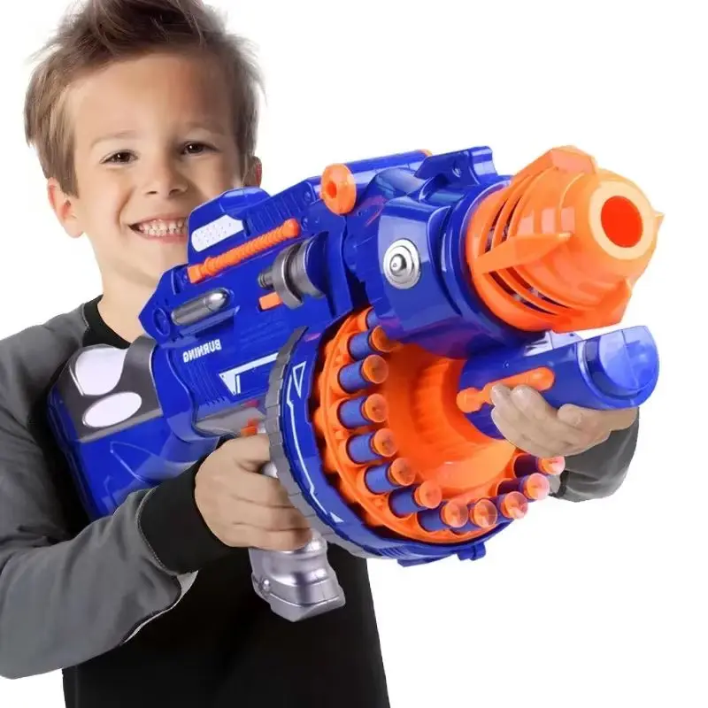 Kits de pistolas de juguete de plástico con balas blandas automáticas, pistola de juguete de largo alcance, pistola de chorro de dardos para niños, juguetes para niños, regalo de Navidad