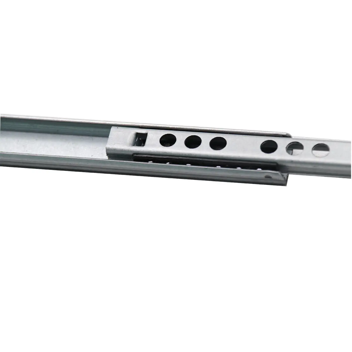 1Pair 8"-16" Drawer Slide 17mm Wide Two-section Ultra-narrow Mmini Ball Slide Steel Cabinet Two Way Chute Rail