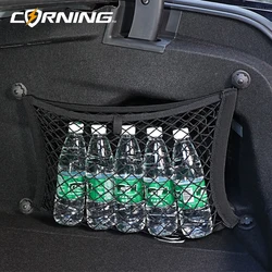 Car Trunk Organizer Side Pocket Storage Net Boot Stowing Tidying Mesh Bag Stretch Side Network Pockets Auto Interior Accessories