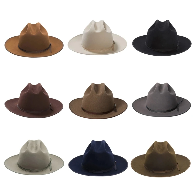 

Adult Cowboy Hats Comfortable French Ribbon Hat Band Hat Adult Festival Party Formal Gathering Hat